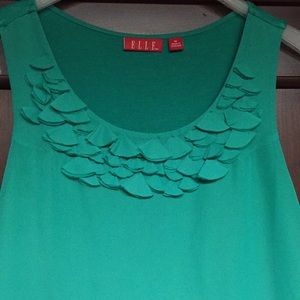 Elle green sleeveless blouse